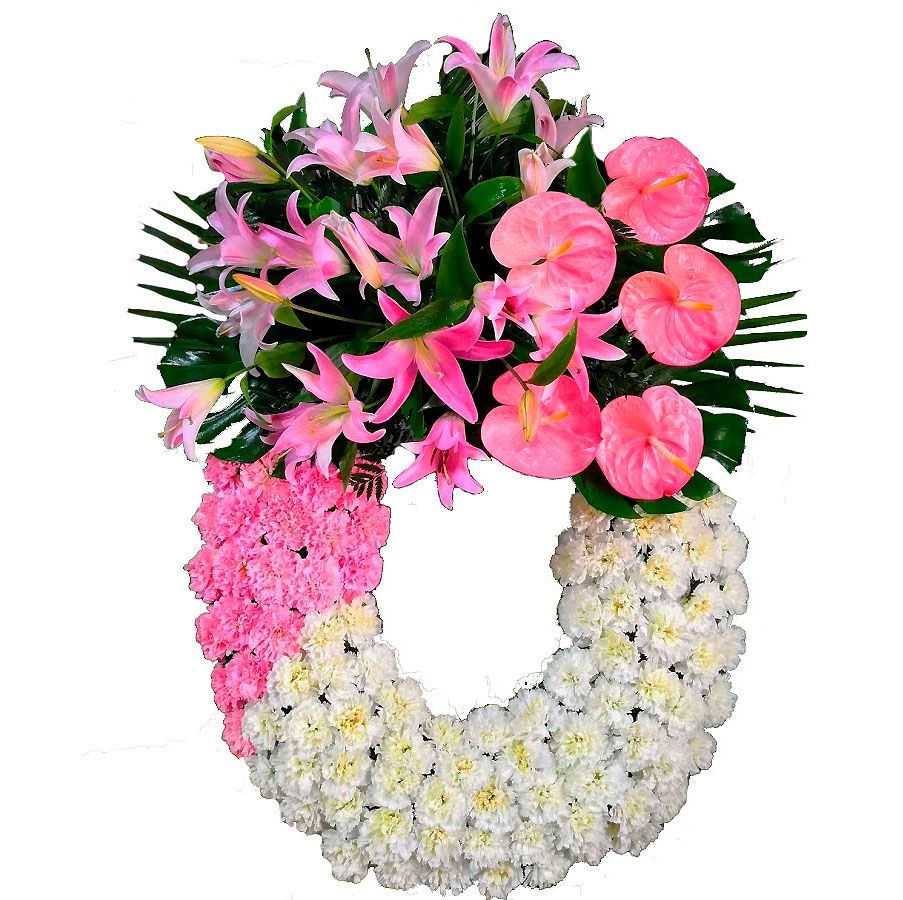 Precio de una corona fúnebre con banda de texto personalizada para funeral Precio de una corona fúnebre con banda de texto personalizada para funeral