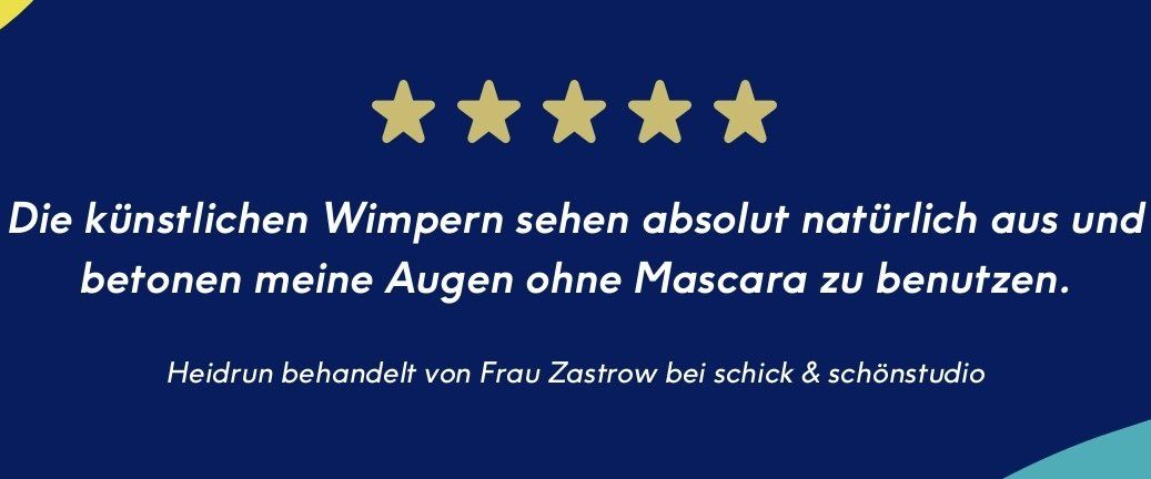Bewertung Wimpernstudio Schick & schönstudio
