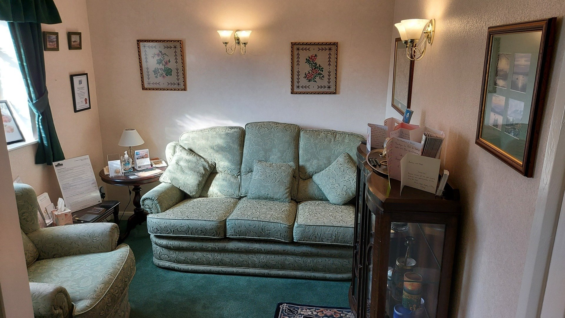 Our comfortable arranging area Arranging a funeral