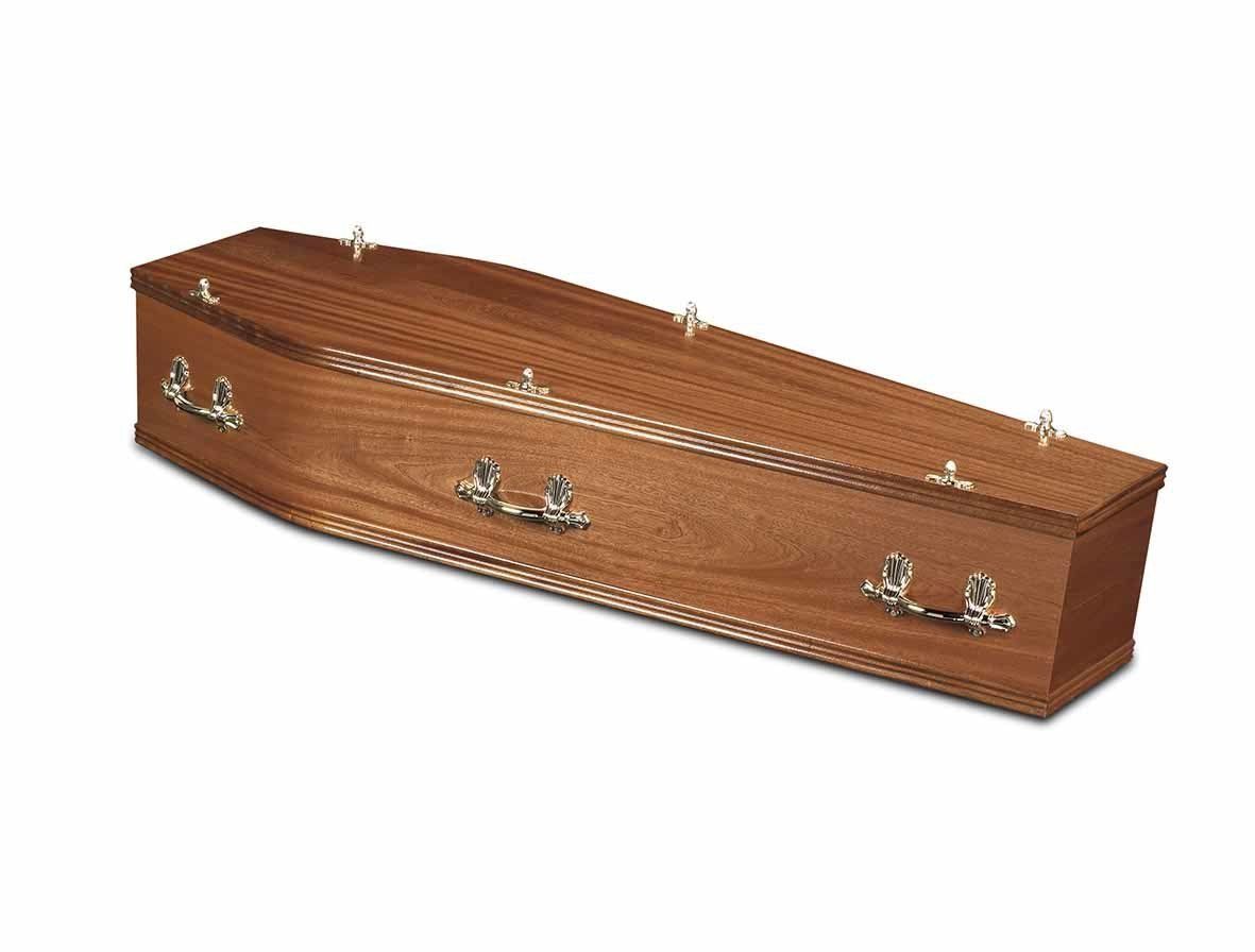 Light Mahogany Mahogany coffin