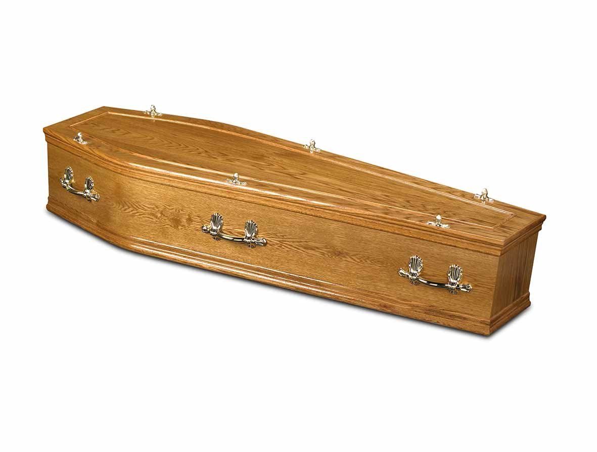 Medium oak Medium oak coffin