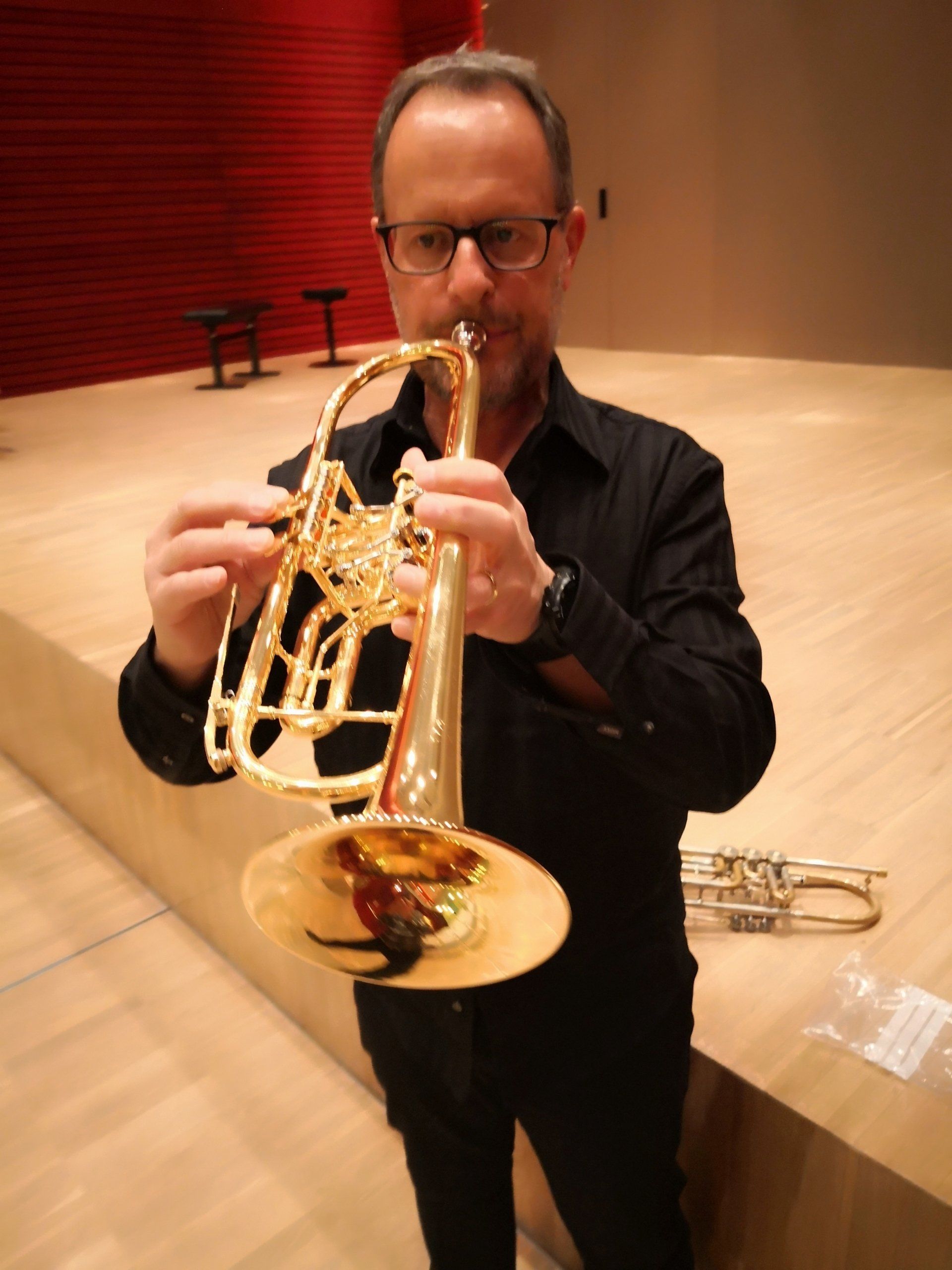 Frits Damrow Kordick handmade brass Konzerttrompete Austria vergoldet