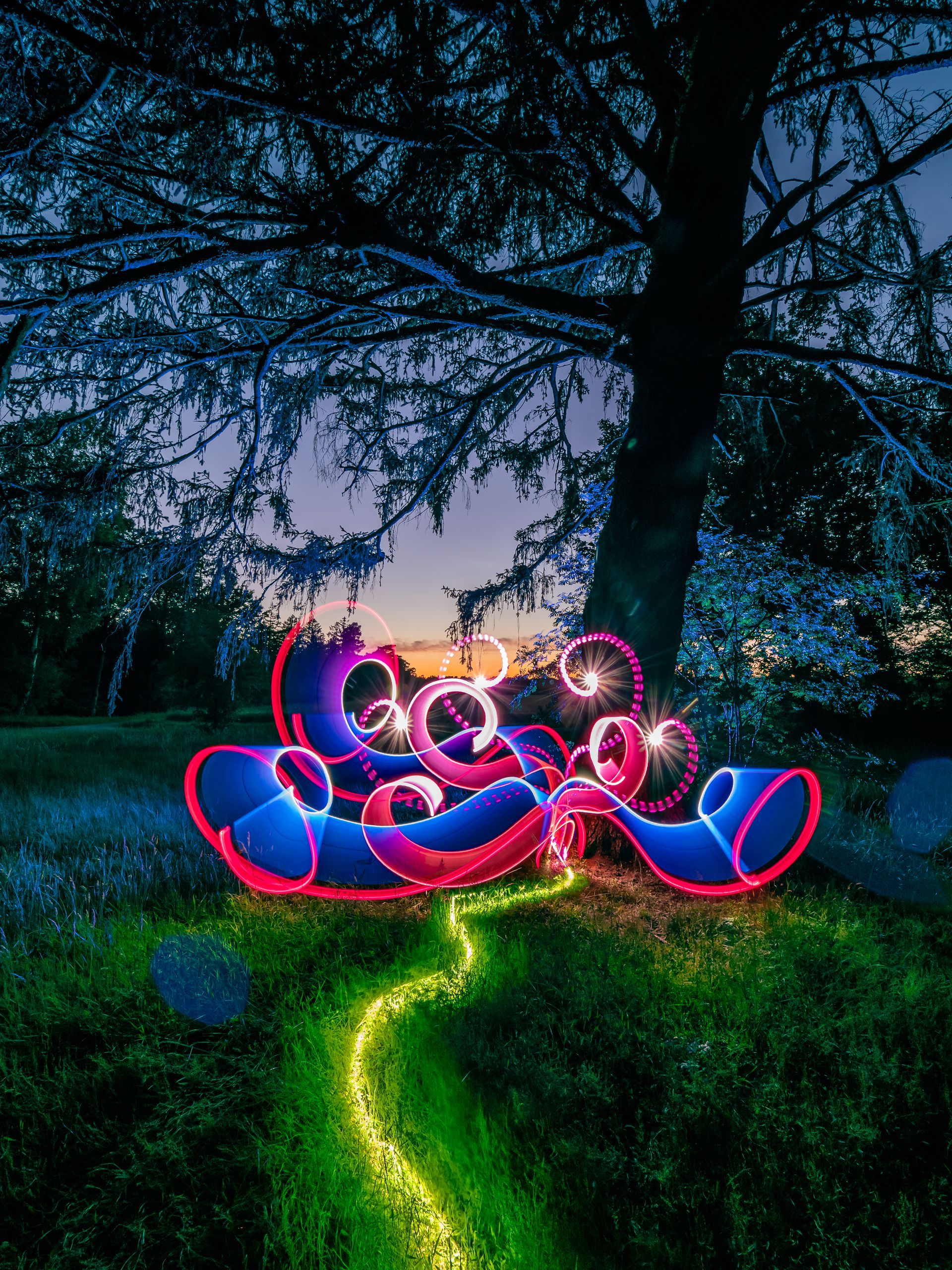 Lightpainting Fotografie Workshop mit Langzeitbelichtung und LED-Licht