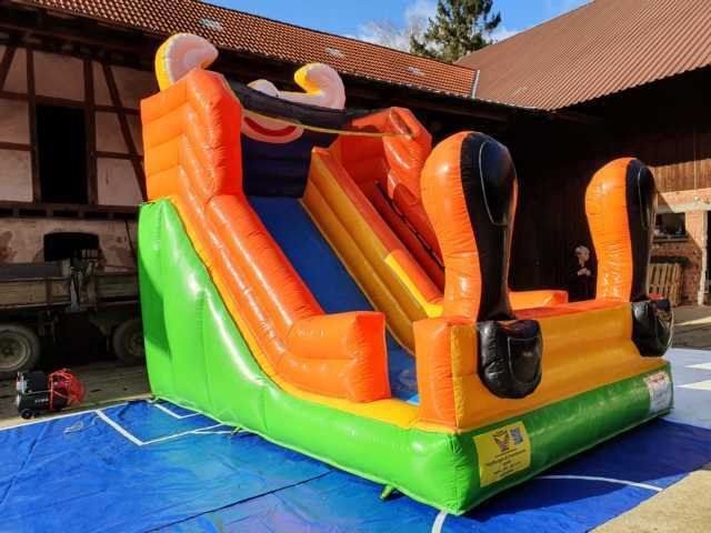 Aufblasbare Rutsche Clown Wasserrutsche mieten Wasser Rutsche Rutschen Verleih XL ausleihen Vermietung