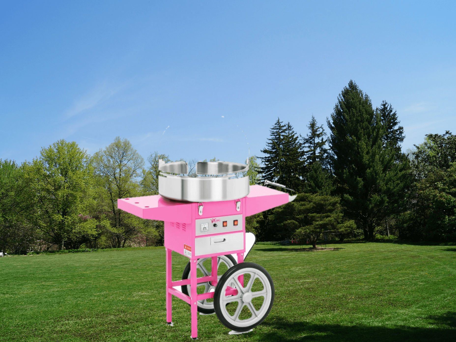 Zuckerwatte mit Wagen mieten Zuckerwatte mit Wagen mieten Funfood Verleih Frankfurt Giessen Spassfabrik Zuckerwattenmaschine Eventausstattung