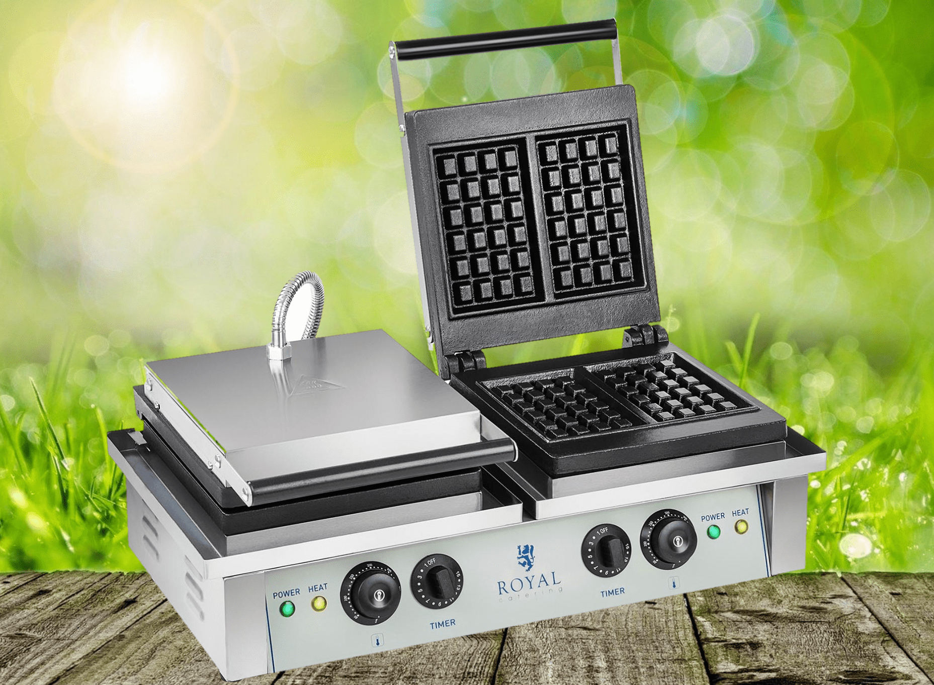 Waffeleisen mieten Waffeleisen mieten Fun Food Verleih Spassfabrik Funfood Doppel Waffeleisen für leckere Waffeln Frankfurt