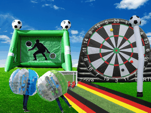 Fussballmodule mieten im Spassfabrik Verleih Fussball Eventmodule mieten Tischkicker Kickertisch XXL Human Table Soccer Verleih Vermietung