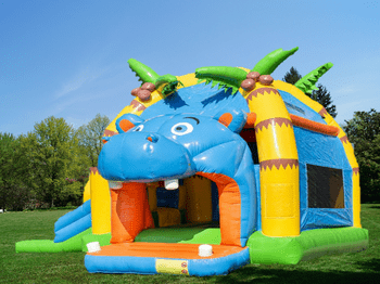 XXL Hüpfburg Multiplay Nilpferd günstig ausleihen bei der Hüpfburgen Vermietung XXL Huepfburg Nilpferd mieten im Verleih Huepfburgenverleih Vermietung Multiplay Giessen