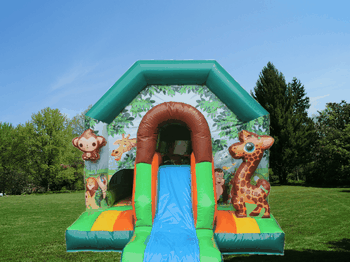 Hüpfburg Safari günstig mieten im Hüpfburgen Verleih Huepfburg Safari Tiere Reh Bambi guenstig mieten Huepfburgenverleih Huepfburgen Verleih Butzbach Spielpaket Kleinkinder