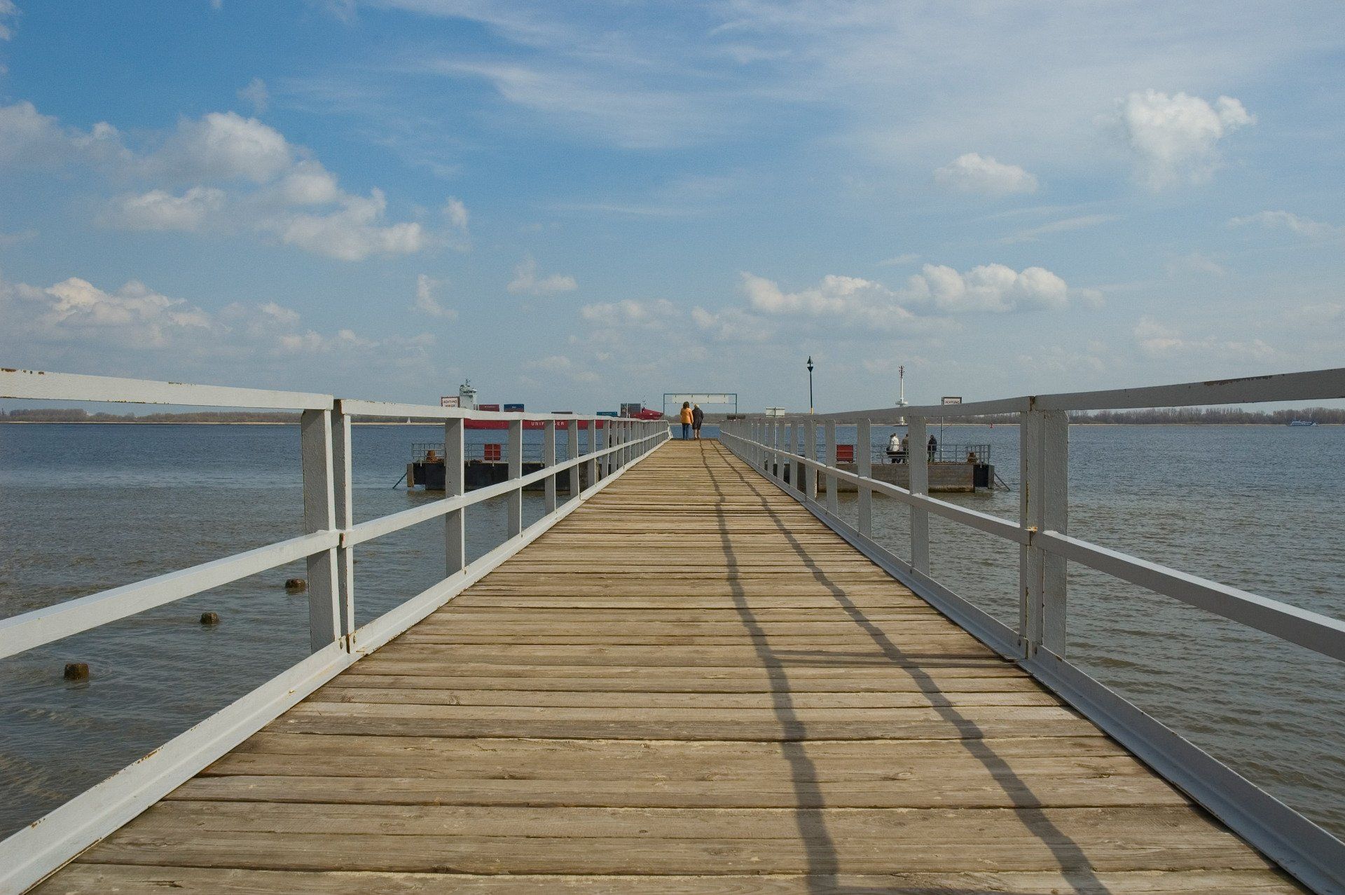 Anleger, Bootsanleger, Bootssteg, Steg, Elbe, Ebbe, Flut, Insel