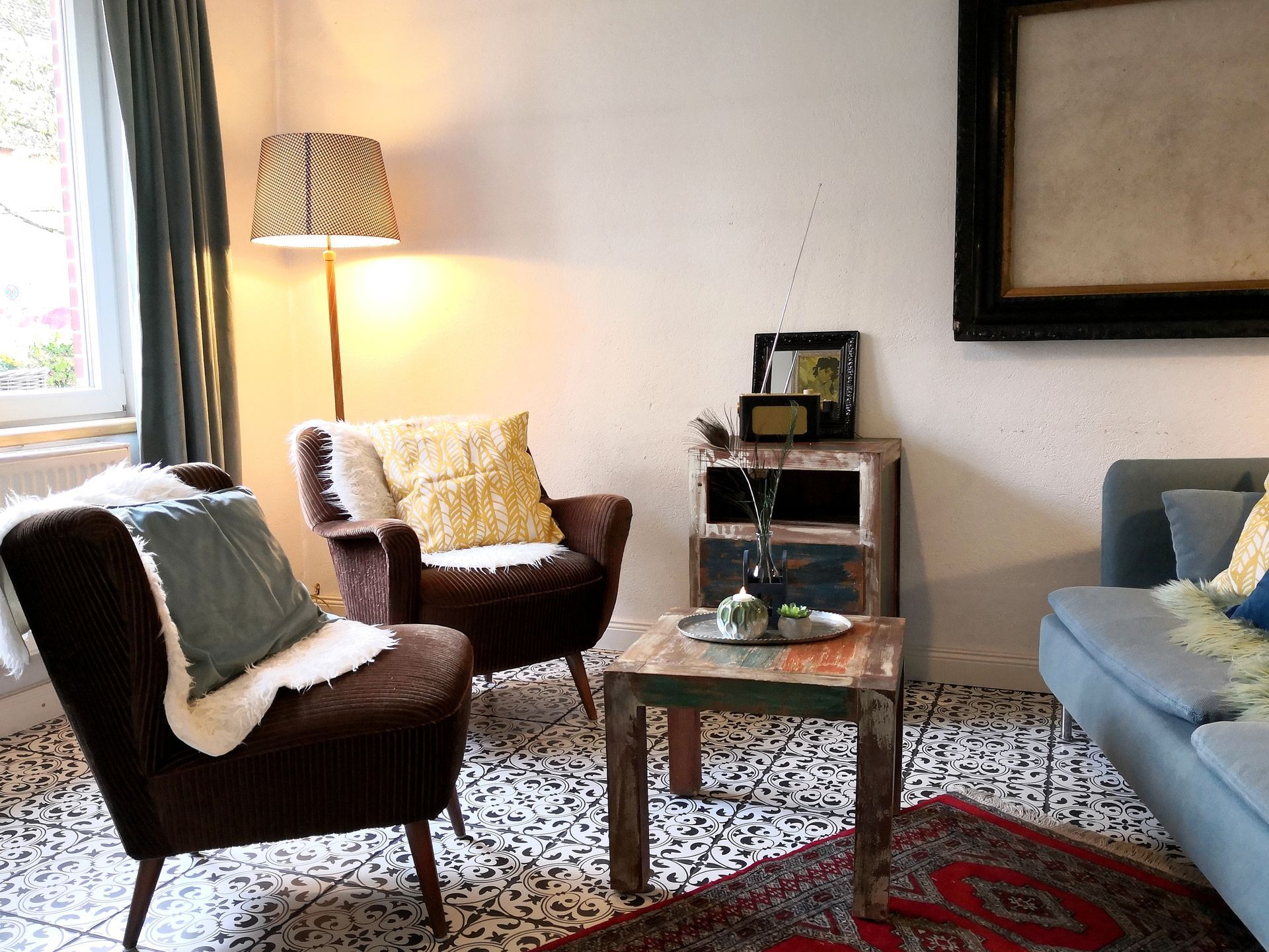 Wohnzimmer, Schusterei, Boddermelk, Oberndorf/Oste, Ferienhaus, Fewo