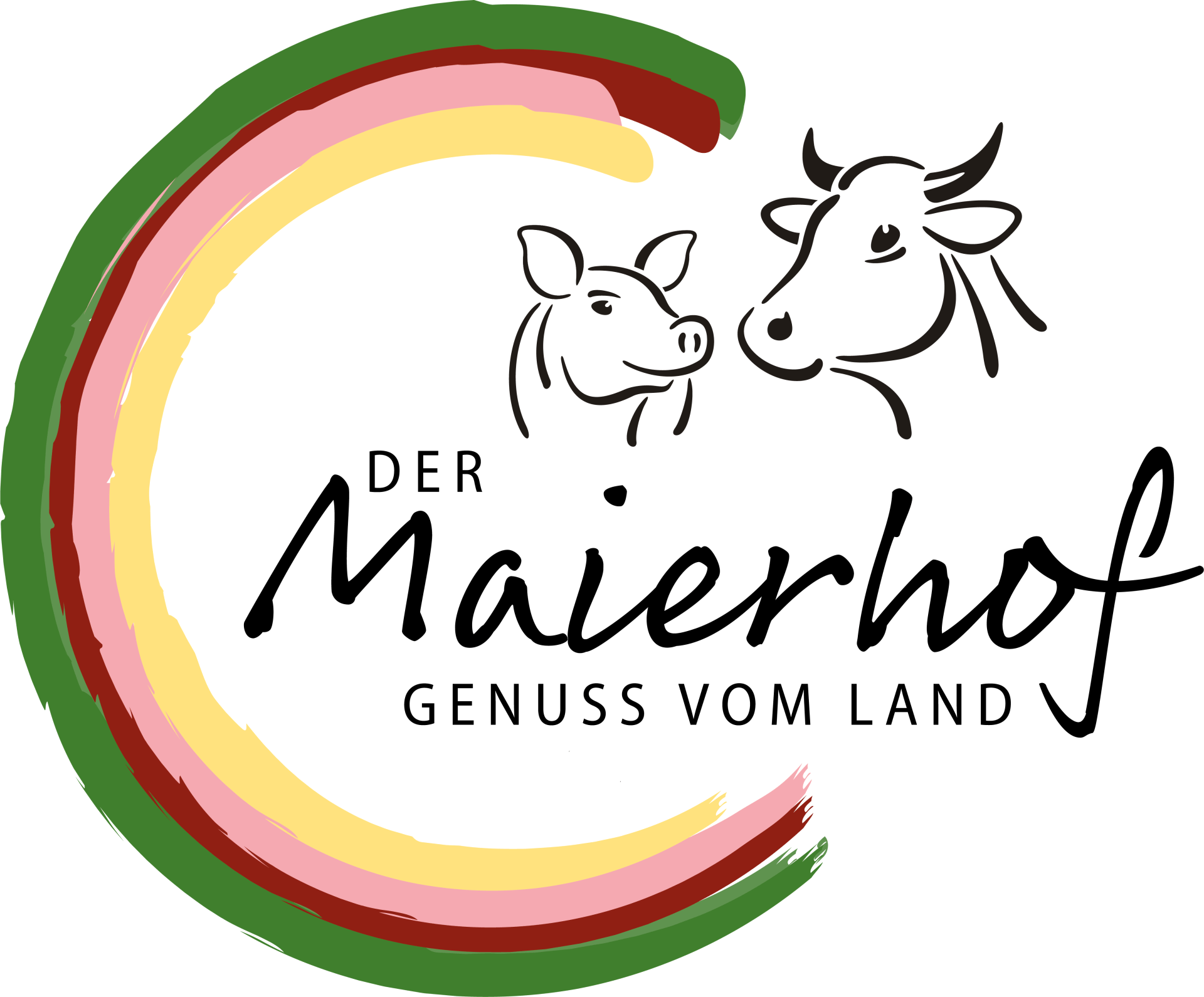 Logo Maierhof Käserei FLeisch Wurst Rind Schwein Wagyu Wollschwein