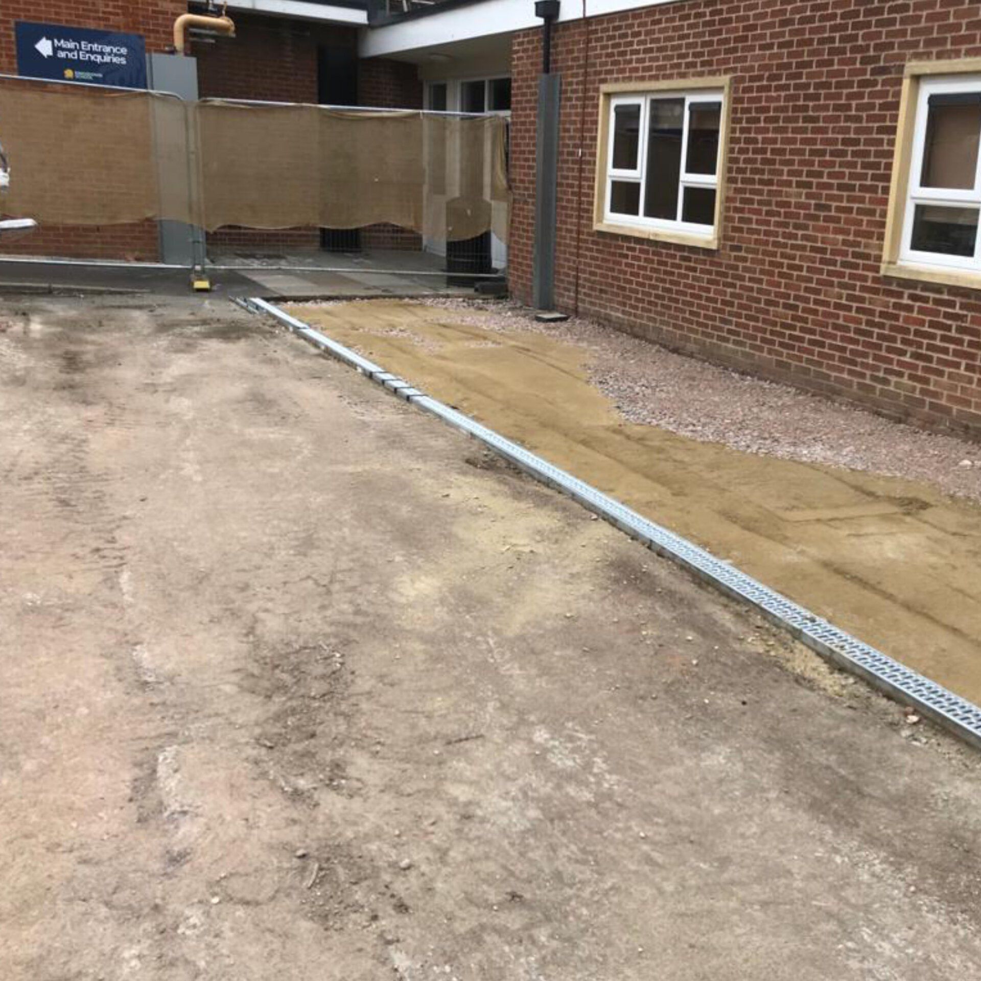 ACO drain added to improve the schools ageing drain network