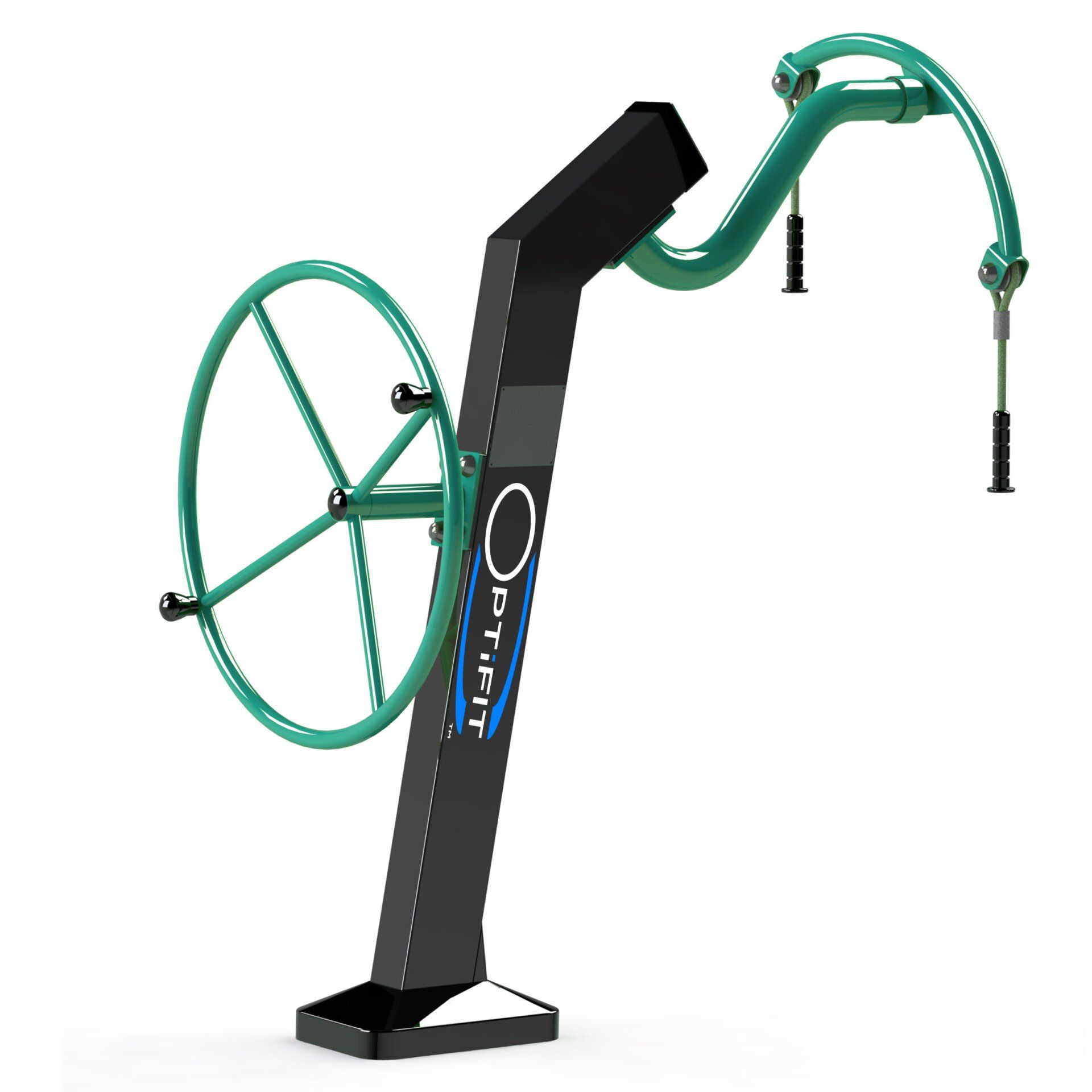 OPTMOT-001 OptiFit Motion Outdoor Dual Arm Wheel and Arm Extension Wheelchair Station OPTMOT-001 OptiFit Motion Outdoor Dual Arm Wheel and Arm Extension Wheelchair Station