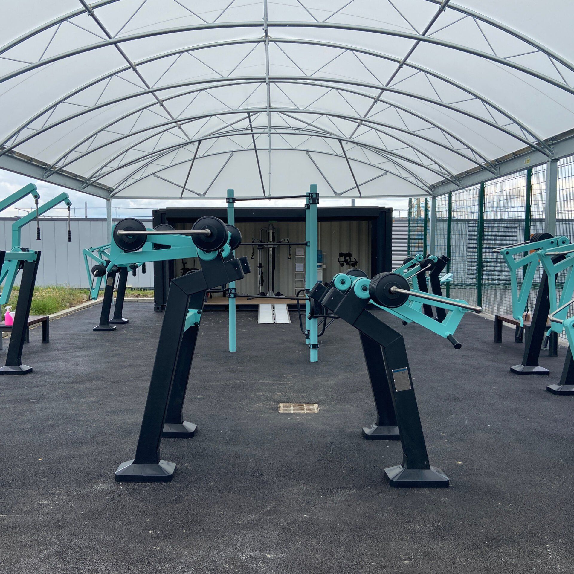 OptiFit Strive Outdoor Variable Load Shoulder Press and Squat - White Rose Training Park