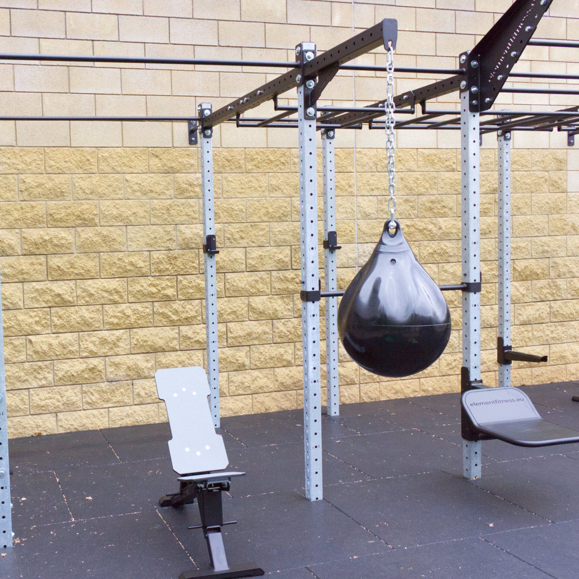 21 Inch Aqua Punching Bag and Outdoor Adjustable Bench at Guildford Spectrum Outdoor Fitness Area