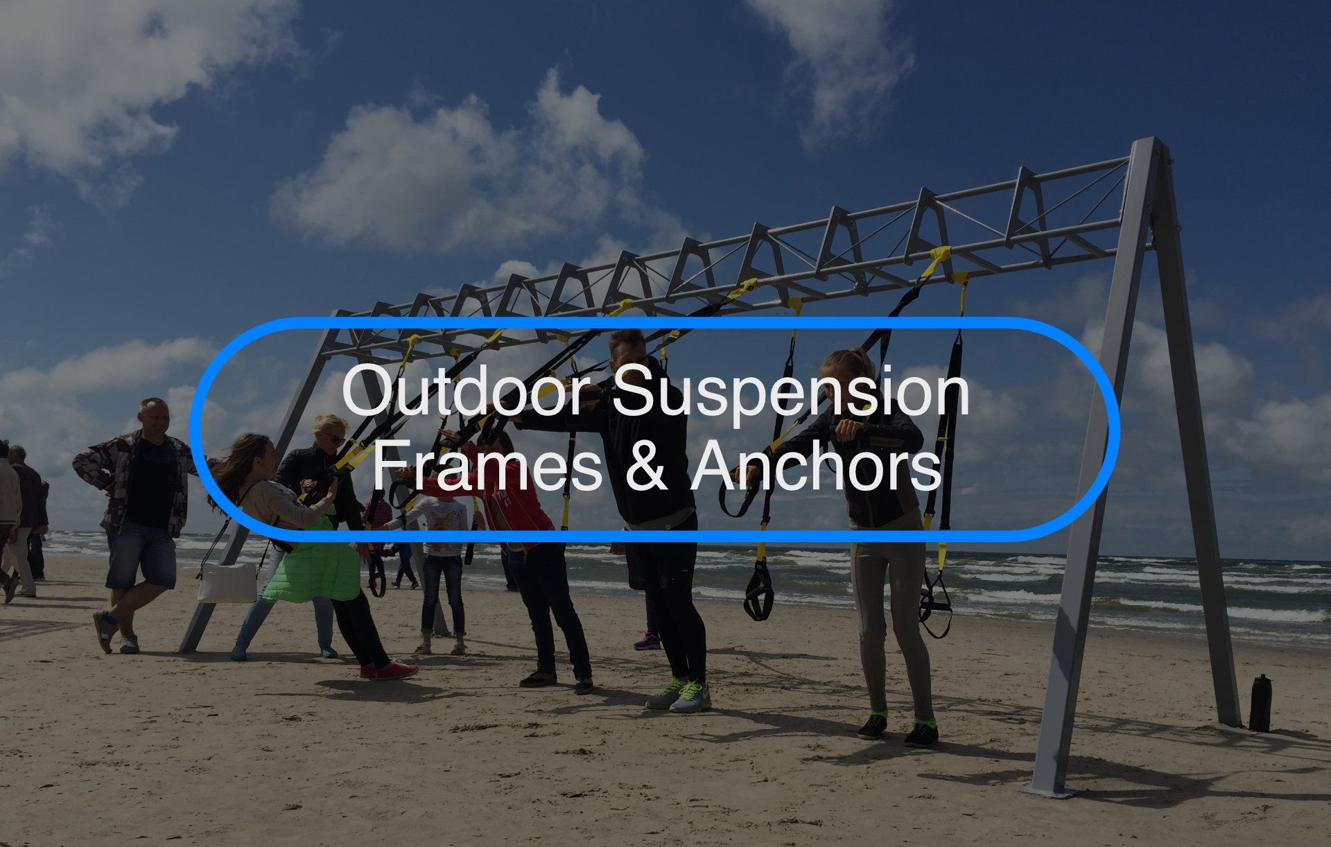 Outdoor suspension training frames and anchors