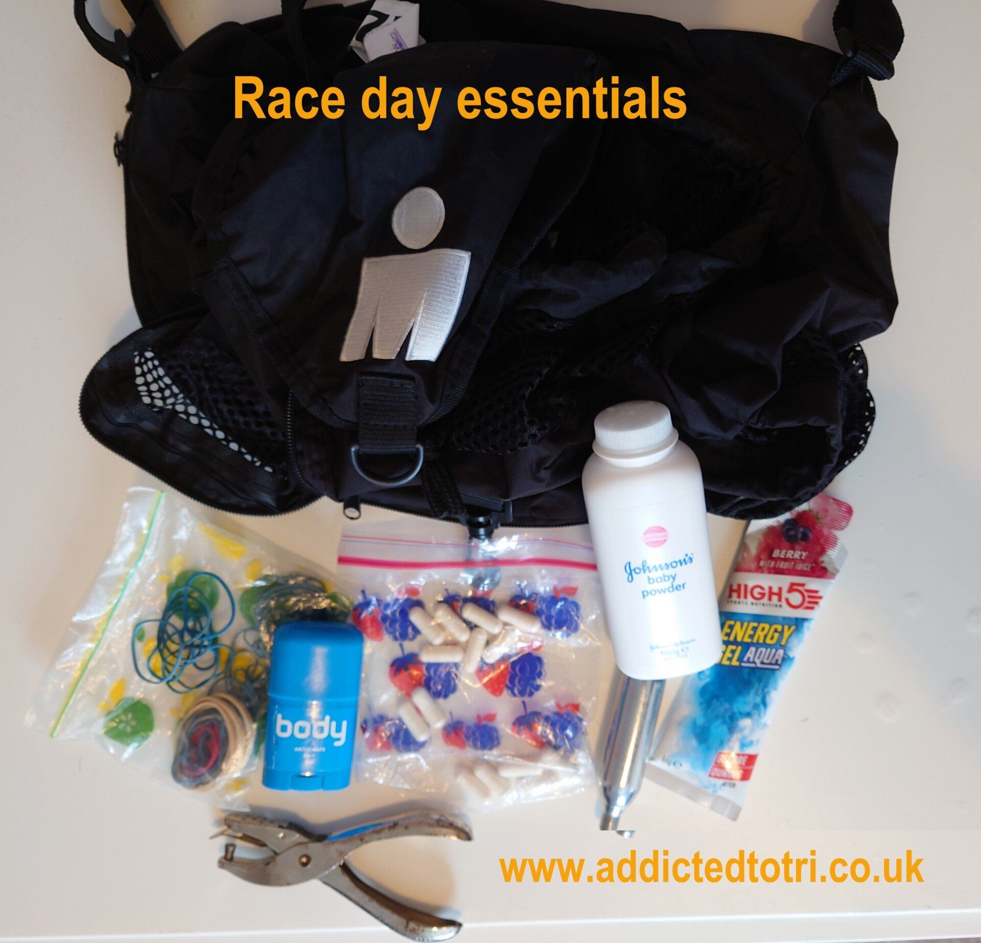 Race day kit list - useful items and tips for triathlon race day