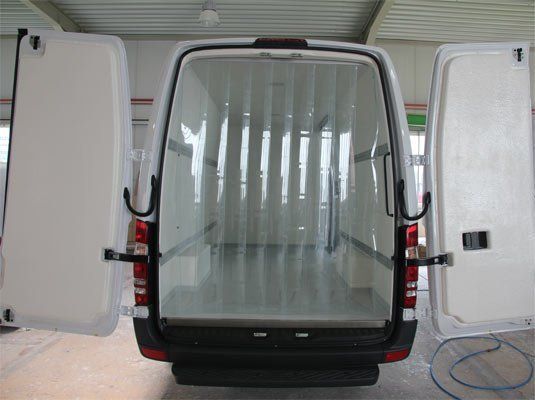 Kältevorhang - Heck für Kühlfahrzeugausbau