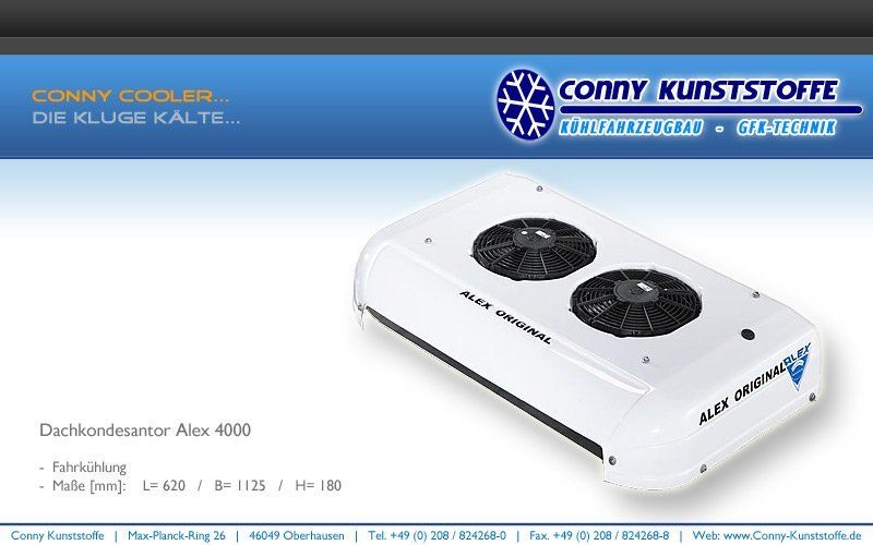 Kühltransporter - Dachkondensator ALEX 4000