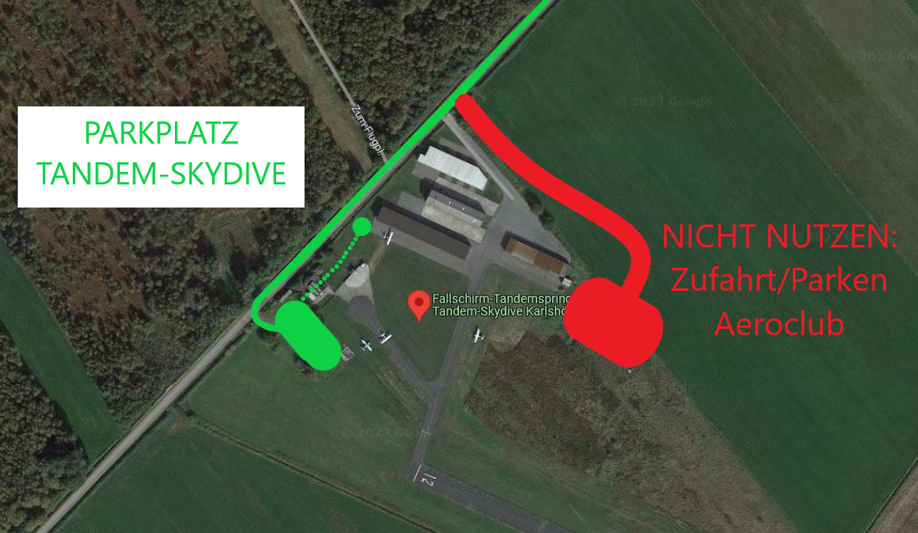 Karte Anfahrt Fallschirmsprung Karlshöfen, Bremen
