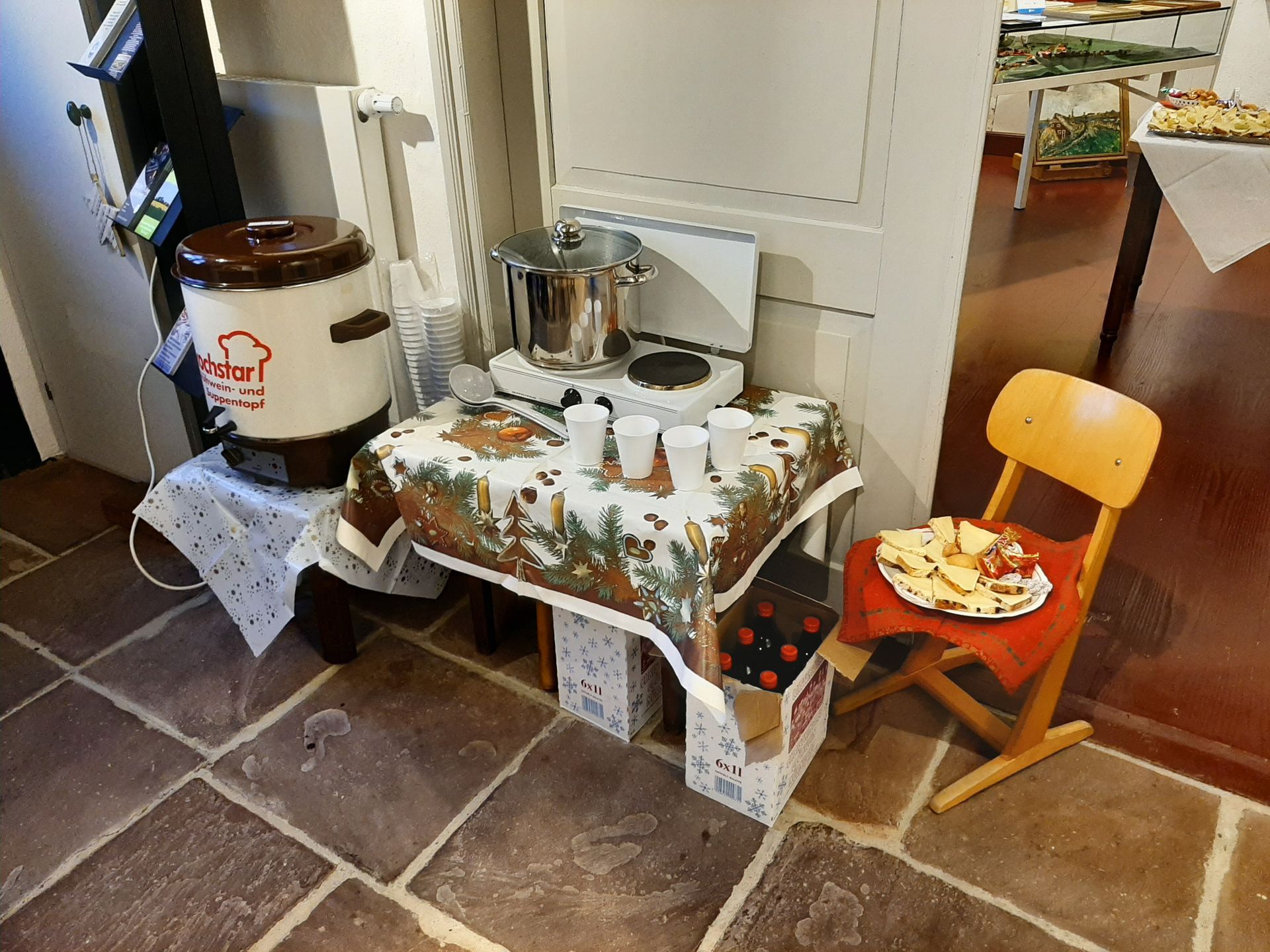 Glühwein in der -weihnachtszeit im Zwei-Siele-Museum