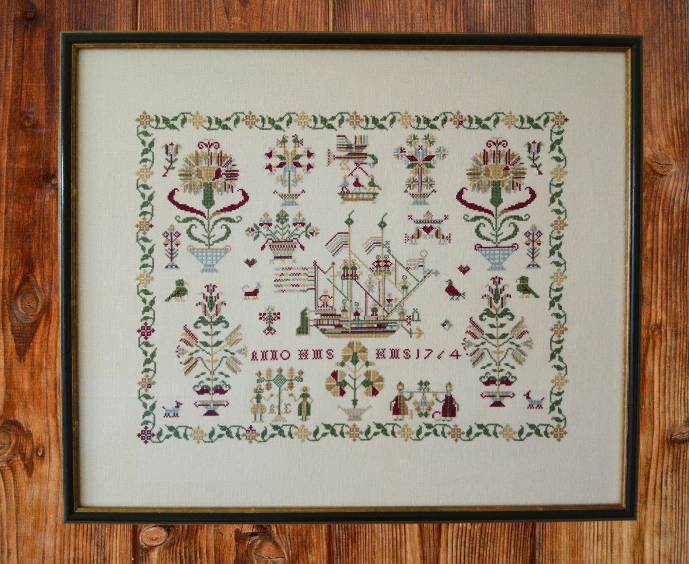 Das Stickmustertuch von 1764, Rhauderfehn, Rekontruktion