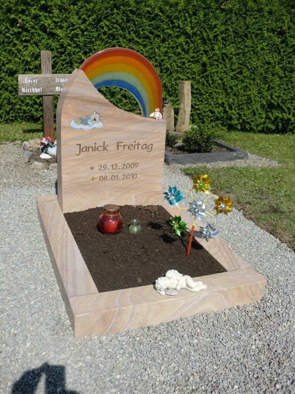 Kindergrabstein Regenbogen
