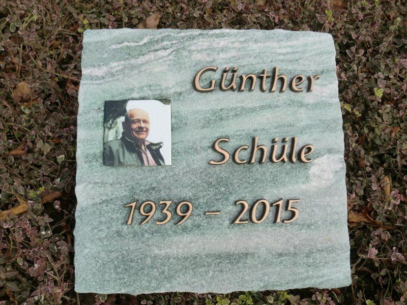 Kleine Steinplatte mit Foto