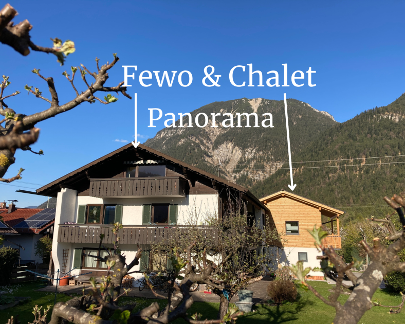Außenansicht Ferienwohnung Panorama und Chalet Panorama in Farchant im Zugspitzland