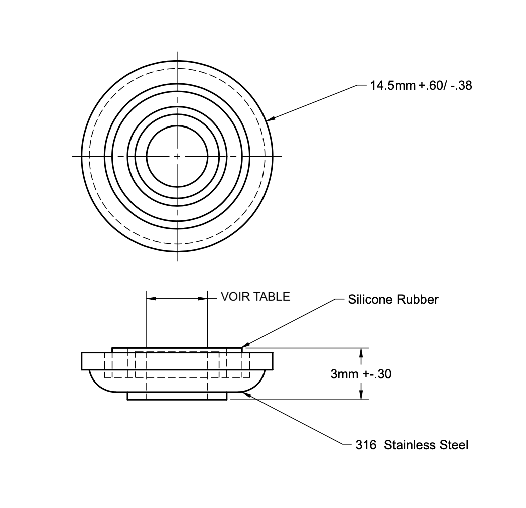 dimensions rondelles étanches