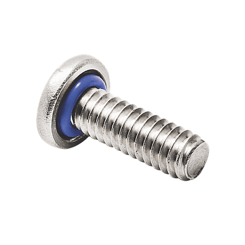 vis cylindrique bombée joint bleu fluorosilicone