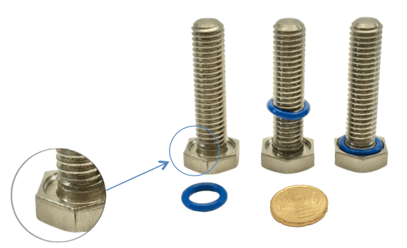 joint o-ring étanche sur vis hexagonale