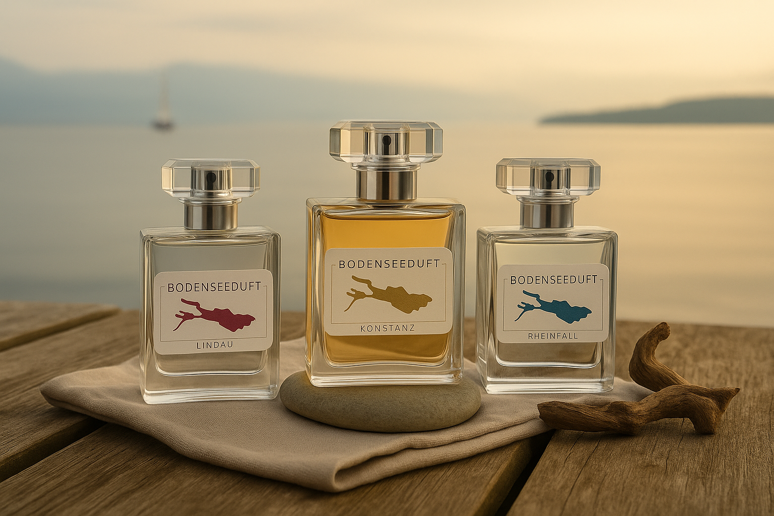 Bodensee-Parfums mit Blick auf Bodensee