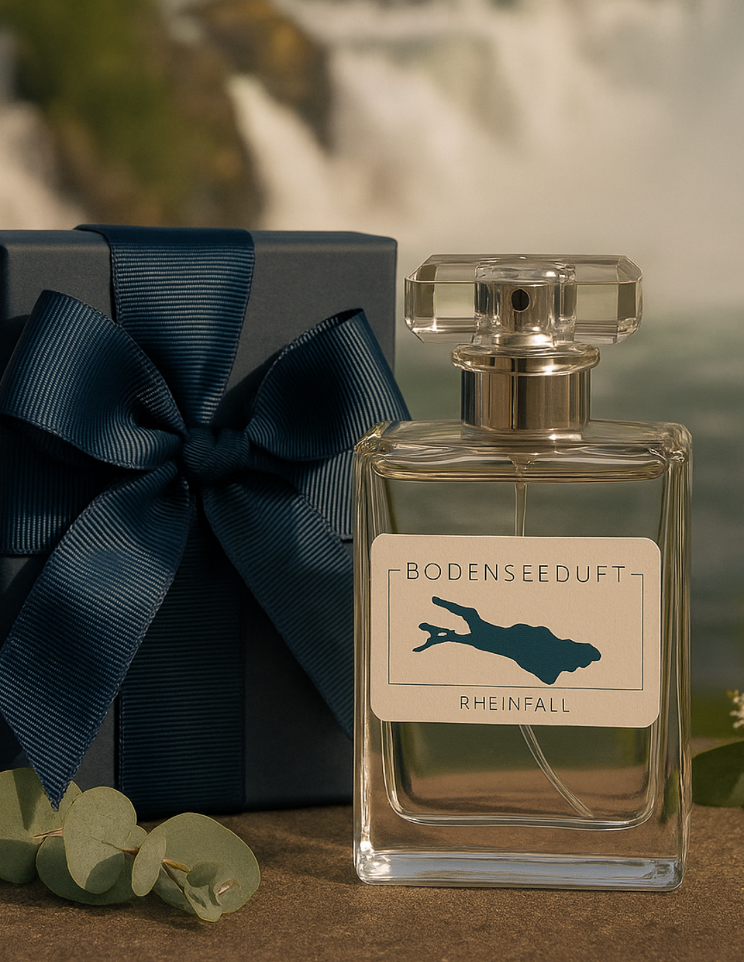 Luftaufnahme des Rheinfalls - Inspiration für das Bodenseeparfum RHEINFALL von Bodenseeduft