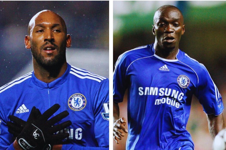 Anelka y Makelele Nicholas Anelka and Claude Makelele, both in his stages with Chelsea FC