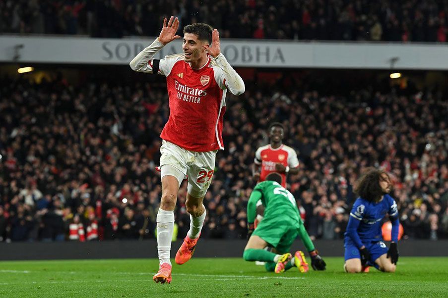 Kai Haverts scores two goals at Chelsea in the Arsenal´s victory more bigs of history in EPL
