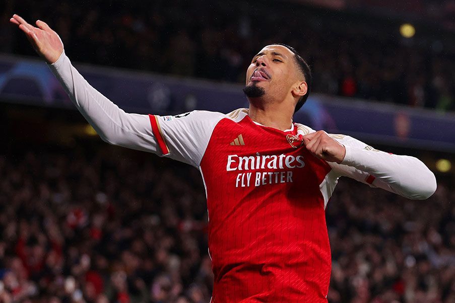 Arsenal El Arsenal se clasificó a los cuartos de final de la Champions. Gabriel Magalhaes celebra el triunfo en los penaltis ante el Oporto