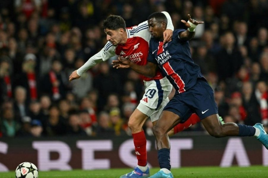 Arsenal_PSG Arsenal vs PSG first match of semifinals of UEFA Champions League.