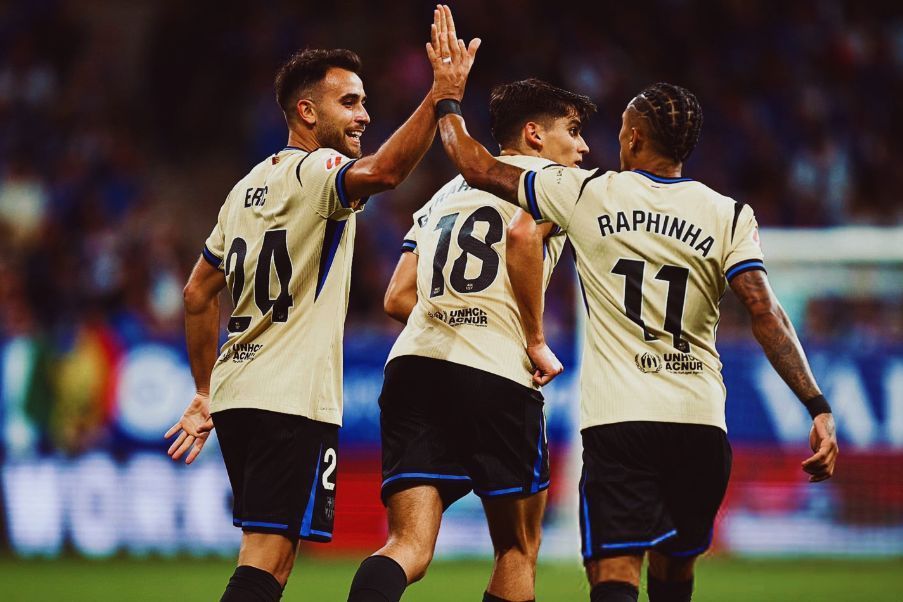 FC Barcelona El Barcelona reaccionó a la ventaja del Oviedo y venció 1-3 con goles de Eric García, Robert Lewandowski y Ronald Araujo.