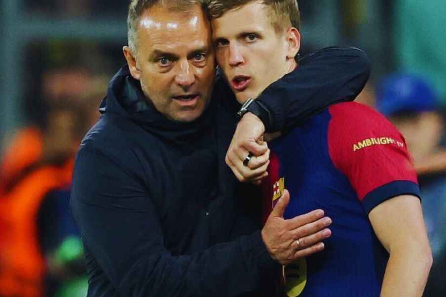 Barcelona El Barcelona de Hansi Flick se clasificó a las semifinales de la Champions, pese a perder ante el Borussia Dortmund.