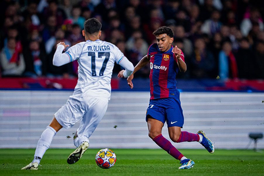 Barça y Nápoli Lamine Yamal fue una de las figuras del Barça en la clasificación a cuartos de la Champions a costa del Nápoli