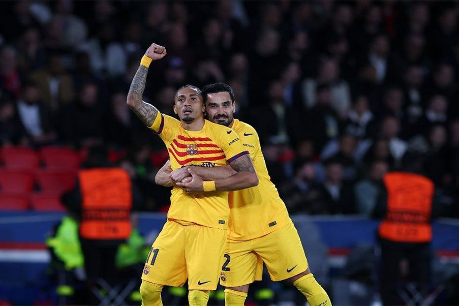 FC Barcelona Raphinha anotó dos goles ante el PSG y fue elegido la gran figura en la victoria 2-3 sobre el cuadro parisino