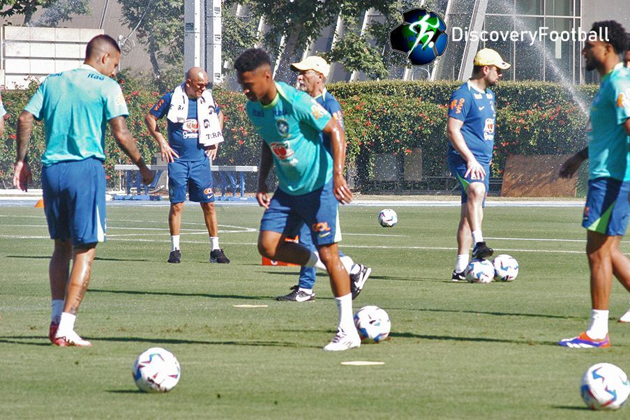 Entrenamiento de Brasil el sábado en la Universidad de UCLA en Los Ángeles.