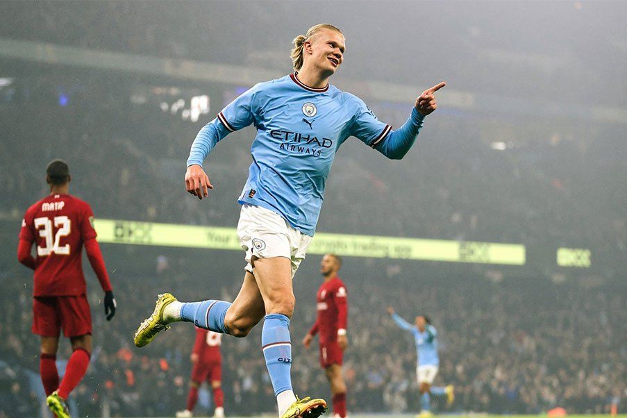 Erling Haaland Erling Haaland anotó un tanto ante el Liverpool