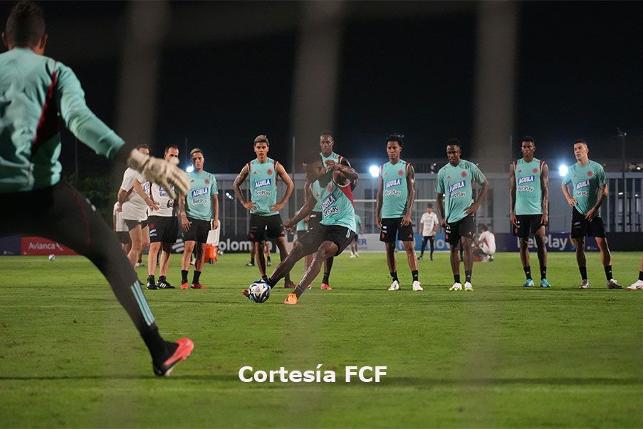Colombia Entrenamiento de Colombia en la víspera del choque ante Venezuela