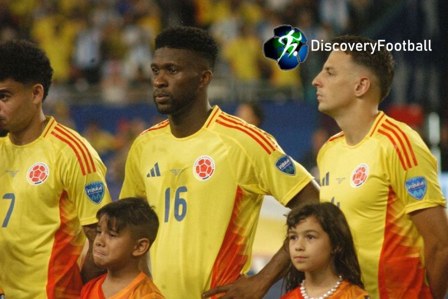 La Selección Colombia antes del juego de la final de la Copa América ante Argentina en Miami