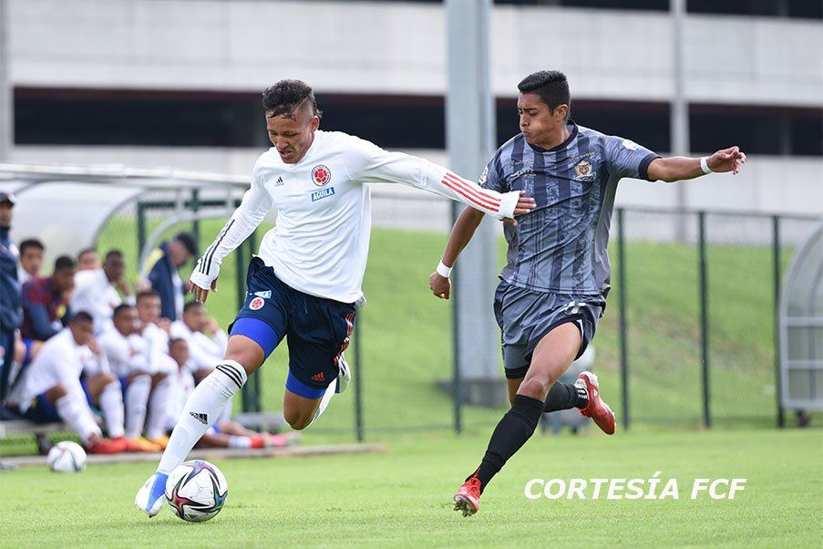 Selección Colombia Sub 20 Lance entre Colombia Sub 20 y Tigres en amistoso en Bogotá. Cortesía FCF