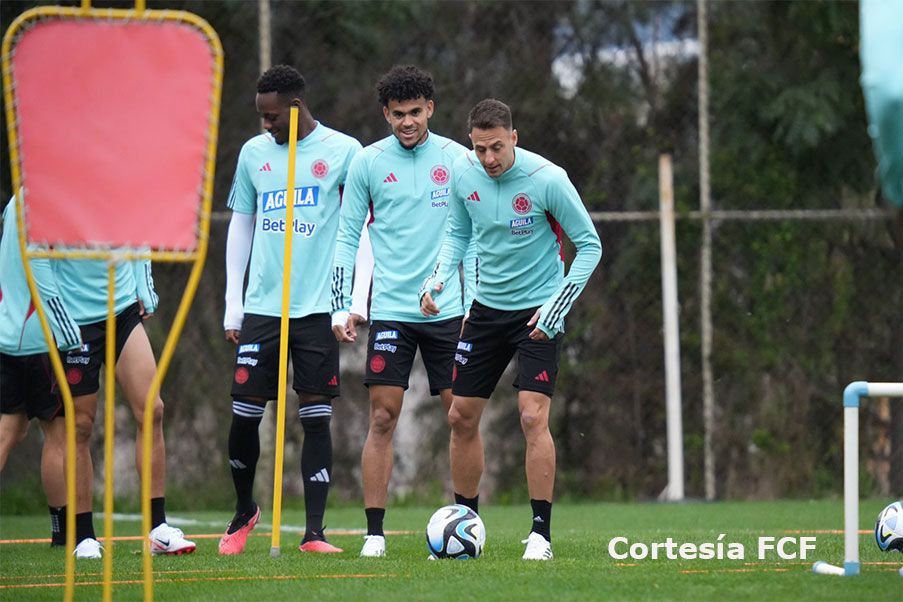 Entrenamiento inicial de Colombia en Santiago de Chile.