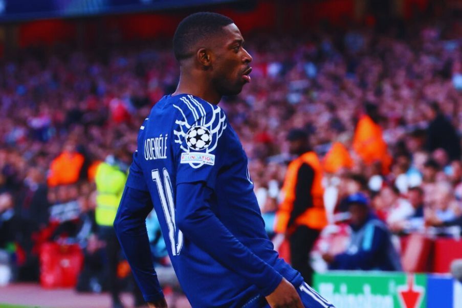 Dembele Ousmane Dembele scored PSG's winning goal in London against Arsenal